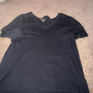 Eddie Bauer Black V-Neck Tee